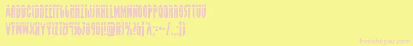 Grendelsmotherlaser Font – Pink Fonts on Yellow Background