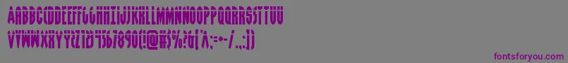 フォントGrendelsmotherlaser – 紫色のフォント、灰色の背景