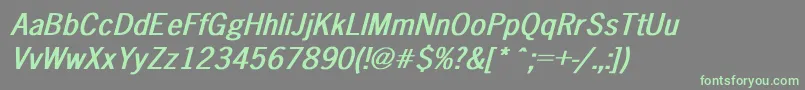 Saiba mais sobre a fonte NewsGothicBoldItalic Fonte NewsGothicBoldItalic – fontes verdes em um fundo cinza
