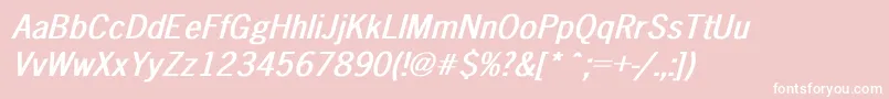 NewsGothicBoldItalic Font – White Fonts on Pink Background
