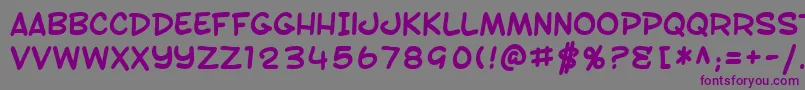 SfToontimeBold Font – Purple Fonts on Gray Background