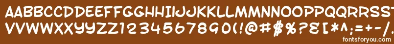 SfToontimeBold Font – White Fonts on Brown Background