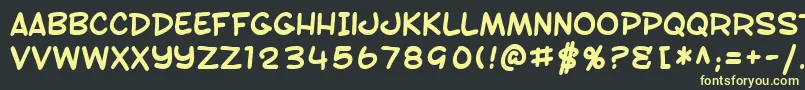 SfToontimeBold Font – Yellow Fonts on Black Background