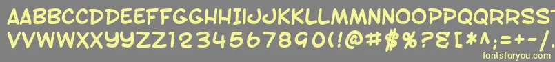 SfToontimeBold Font – Yellow Fonts on Gray Background