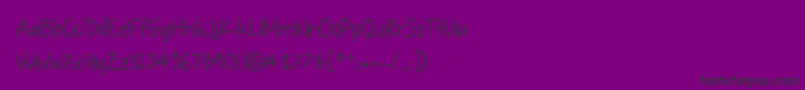 ChocolateCoveredRaindropsHollow-Schriftart – Schwarze Schriften auf violettem Hintergrund