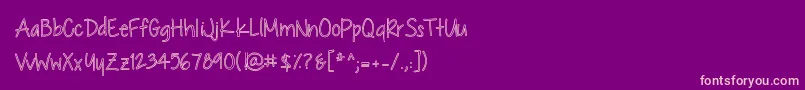 Шрифт ChocolateCoveredRaindropsHollow – розовые шрифты на фиолетовом фоне