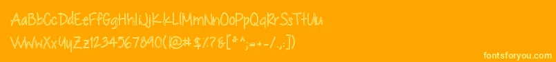 ChocolateCoveredRaindropsHollow Font – Yellow Fonts on Orange Background