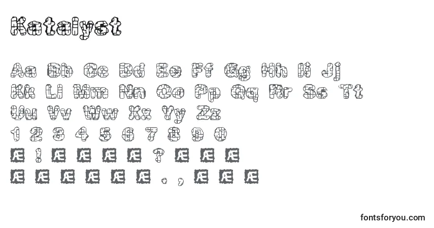 Czcionka Katalyst – alfabet, cyfry, specjalne znaki