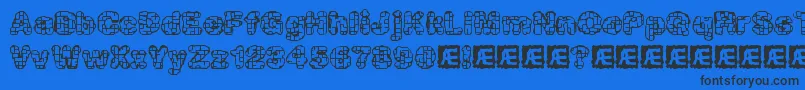 Katalyst Font – Black Fonts on Blue Background