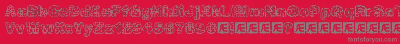 Katalyst Font – Gray Fonts on Red Background
