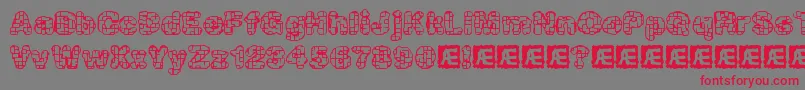 Katalyst Font – Red Fonts on Gray Background