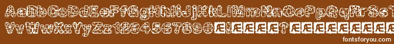 Katalyst-fontti – valkoiset fontit ruskealla taustalla