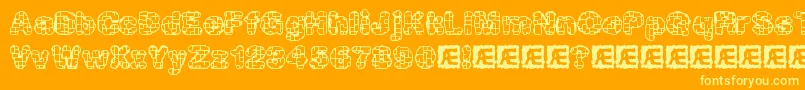 Katalyst-fontti – keltaiset fontit oranssilla taustalla