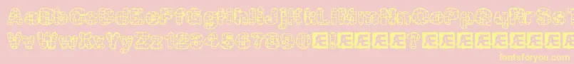 Katalyst Font – Yellow Fonts on Pink Background