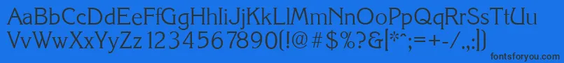 KorinthserialLightRegular Font – Black Fonts on Blue Background