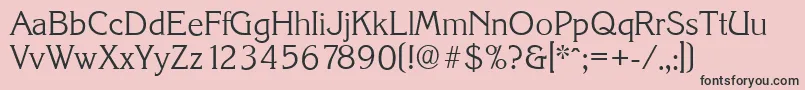 KorinthserialLightRegular Font – Black Fonts on Pink Background