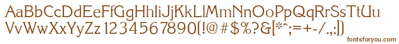 KorinthserialLightRegular Font – Brown Fonts on White Background