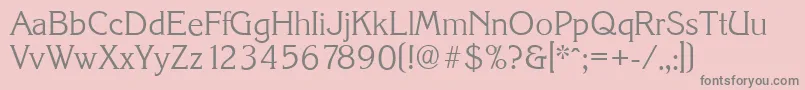 KorinthserialLightRegular Font – Gray Fonts on Pink Background