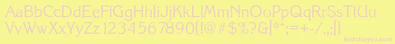 KorinthserialLightRegular Font – Pink Fonts on Yellow Background