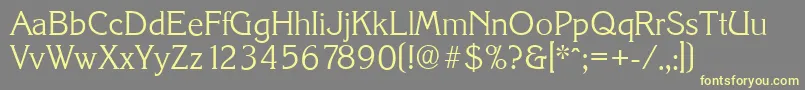 KorinthserialLightRegular Font – Yellow Fonts on Gray Background