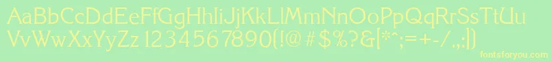 KorinthserialLightRegular Font – Yellow Fonts on Green Background