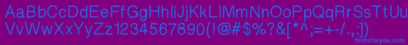 Helvetihand Font – Blue Fonts on Purple Background