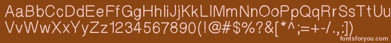 Helvetihand Font – Pink Fonts on Brown Background