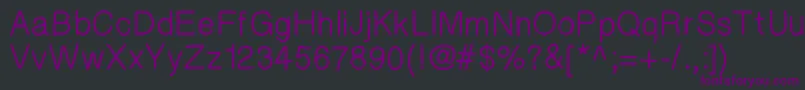 Шрифт Helvetihand – фиолетовые шрифты на чёрном фоне