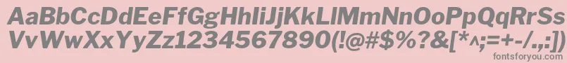 LibrefranklinExtrabolditalic Font – Gray Fonts on Pink Background