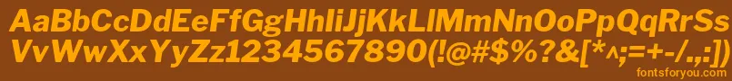 LibrefranklinExtrabolditalic Font – Orange Fonts on Brown Background