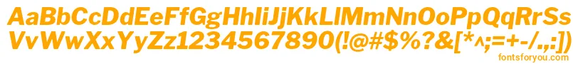 LibrefranklinExtrabolditalic-Schriftart – Orangefarbene Schriften