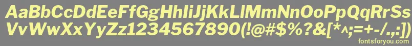 LibrefranklinExtrabolditalic Font – Yellow Fonts on Gray Background