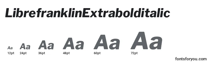 Größen der Schriftart LibrefranklinExtrabolditalic
