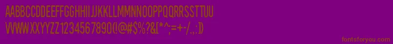 Шрифт KirkuvanpunainenKirsikka – коричневые шрифты на фиолетовом фоне