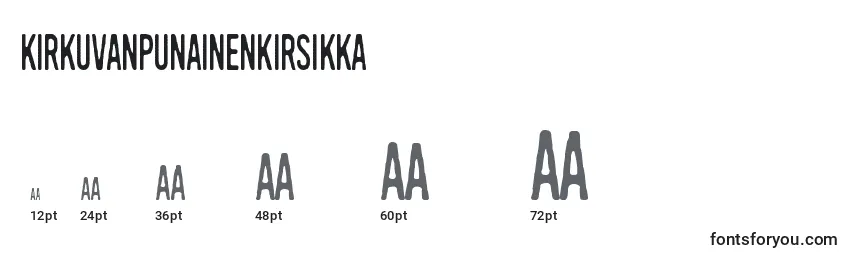 Размеры шрифта KirkuvanpunainenKirsikka