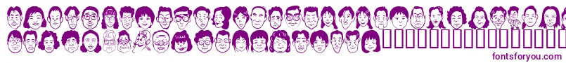 More about Sakabe People07 Font Sakabe People07 Font – Purple Fonts on White Background