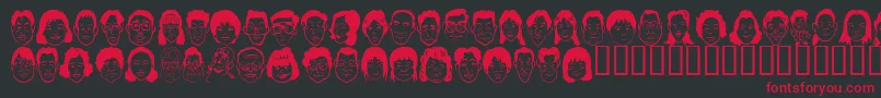 Sakabe People07 Font – Red Fonts on Black Background