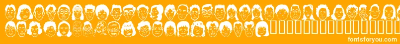 Sakabe People07 Font – White Fonts on Orange Background