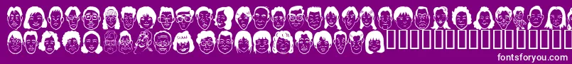Sakabe People07 Font – White Fonts on Purple Background