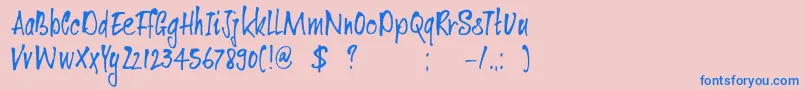 Шрифт DkVentana – синие шрифты на розовом фоне