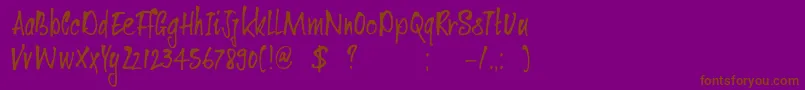 Police DkVentana – polices brunes sur fond violet