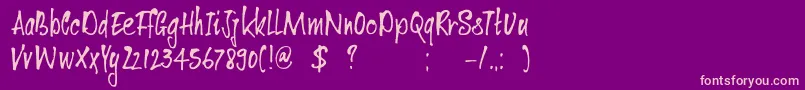 DkVentana Font – Pink Fonts on Purple Background