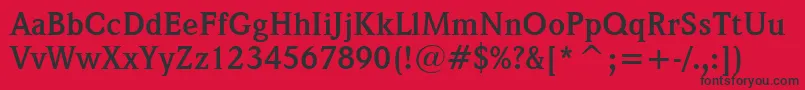 WeidemannBoldBt Font – Black Fonts on Red Background