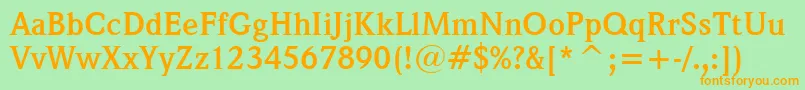 WeidemannBoldBt Font – Orange Fonts on Green Background