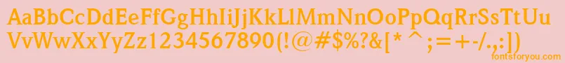 WeidemannBoldBt Font – Orange Fonts on Pink Background