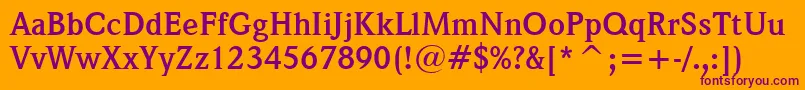 WeidemannBoldBt Font – Purple Fonts on Orange Background