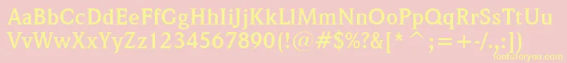 WeidemannBoldBt Font – Yellow Fonts on Pink Background