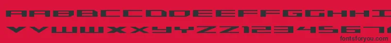 フォントTriremeExpanded – 赤い背景に黒い文字