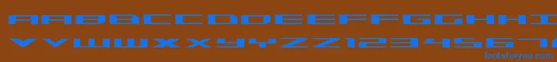 Weitere Informationen zur TriremeExpanded-Schriftart TriremeExpanded-Schriftart – Blaue Schriften auf braunem Hintergrund