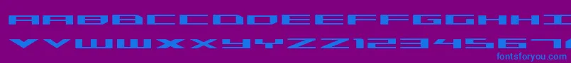TriremeExpanded-fontti – siniset fontit violetilla taustalla